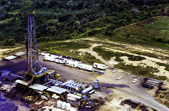 Shale gas drilling site