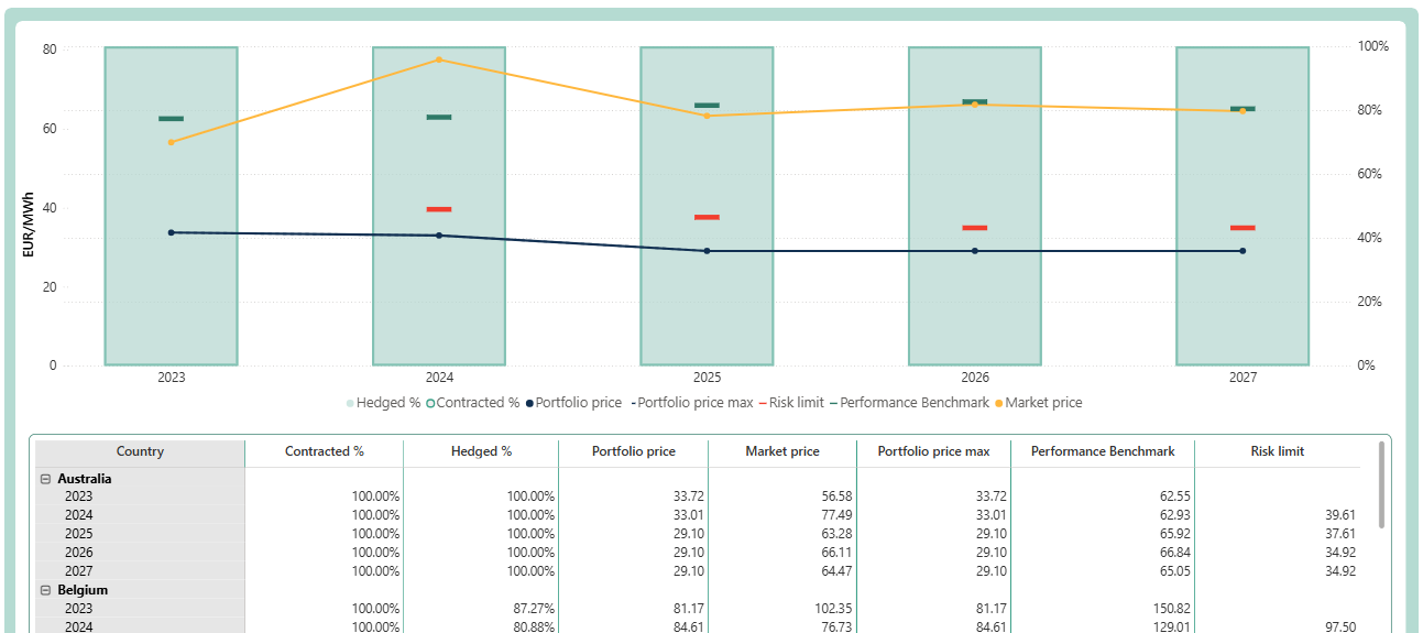 Risk management hedging at E&C